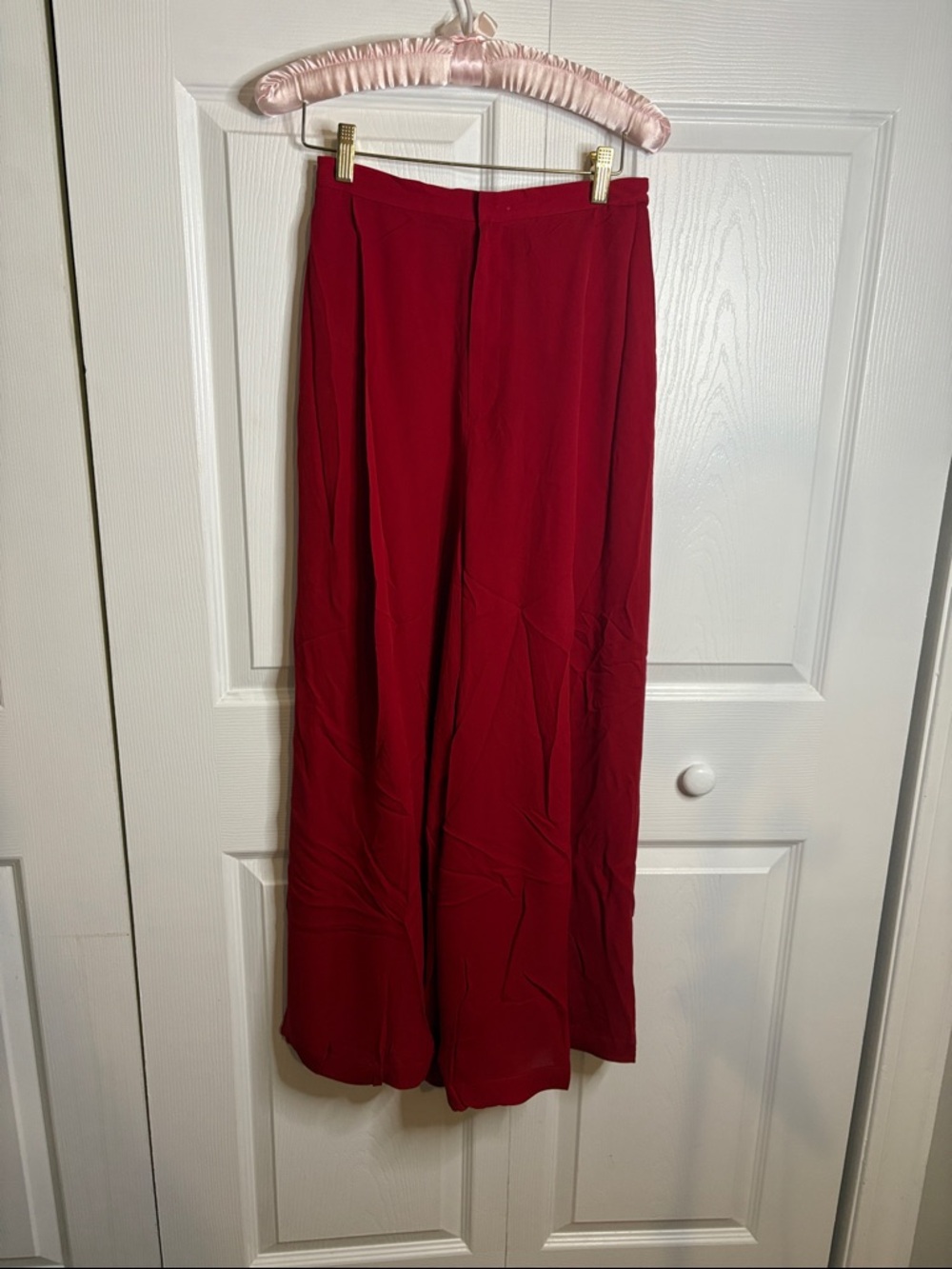 Ellen Tracy Red Wide-Leg Pants